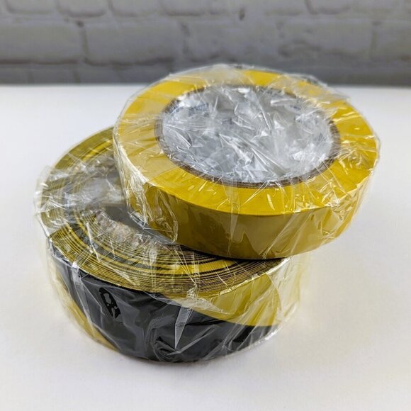 NEW 2pk Yellow/Black Vinyl Caution Safety Tape Bundle - Picture 4 of 4